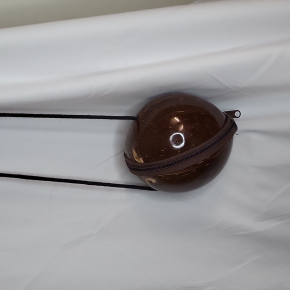 Coconut Bag Crossbody Handmade Zips open zip compartmemt inside Vintage 2005 - Picture 14 of 16